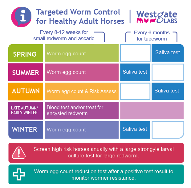 Targeted worm control for healthy adult horses